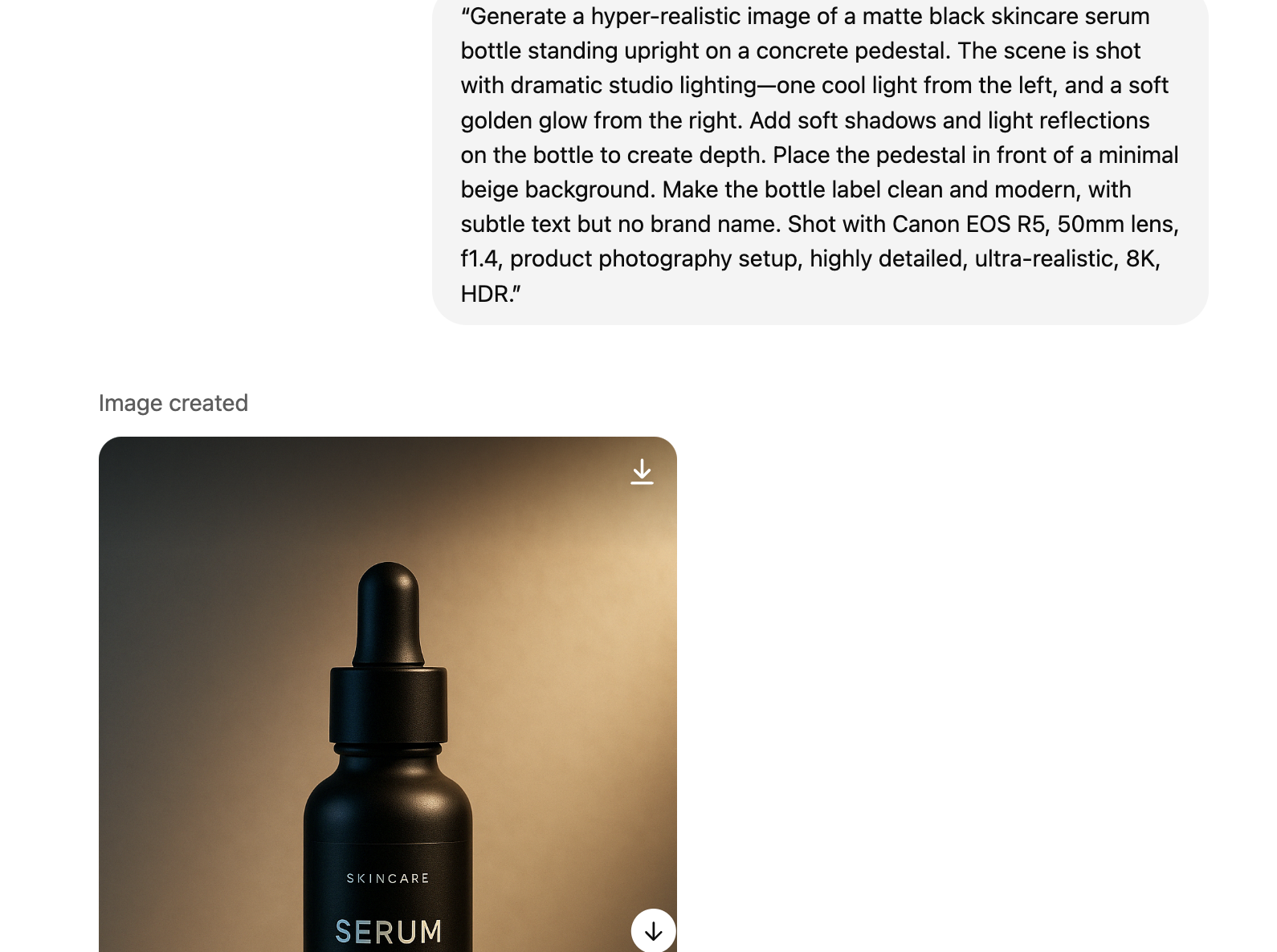 Creating product images with ChatGPT
